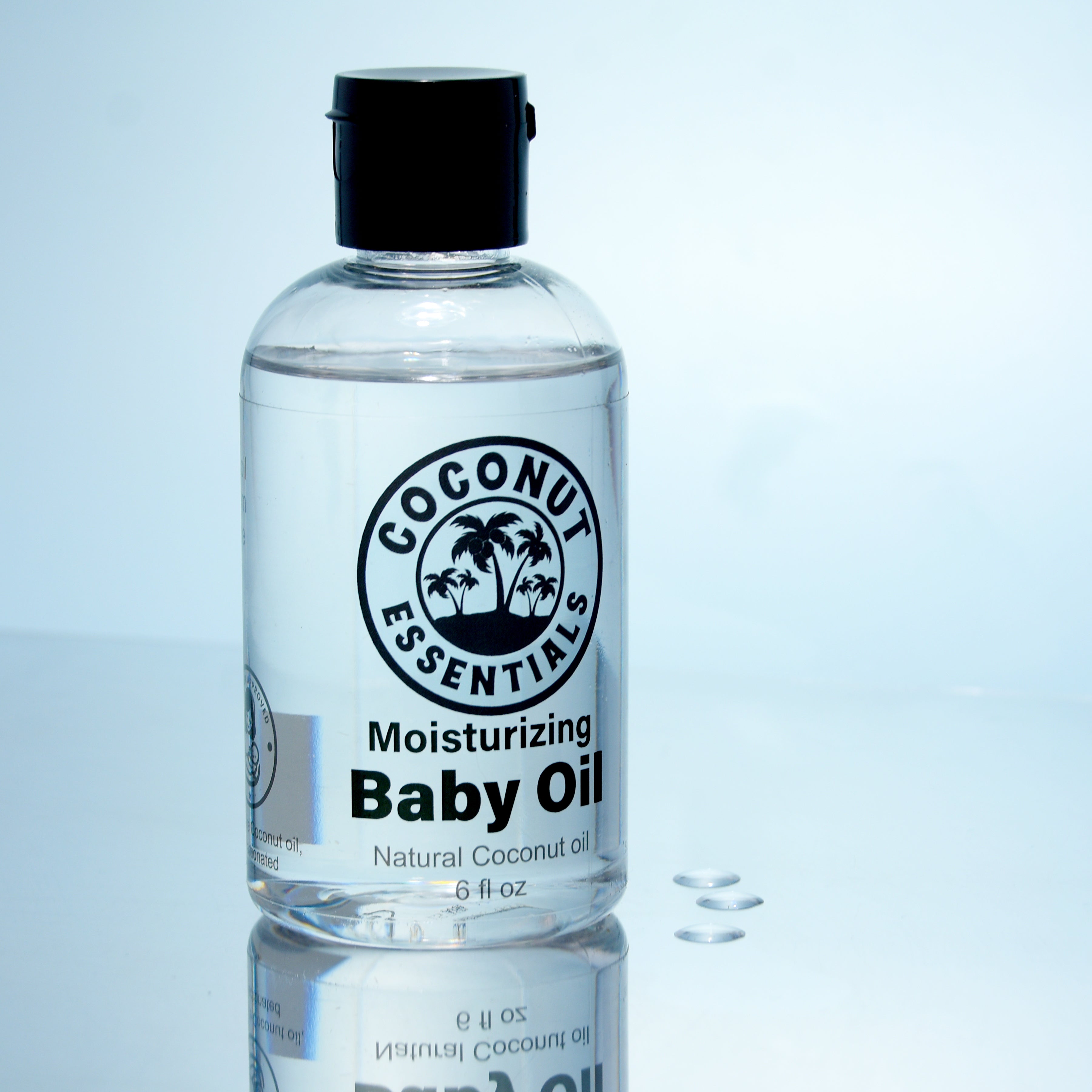Natural Baby Oil for Infants, Liquid Coconut Oil Moisturizer - No Mineral Oil, Baby Massage Oil with MCT | Sensitive Skin, Eczema & Dry Skin Relief | Fragrance Free - Coconut Essentials (6 oz)