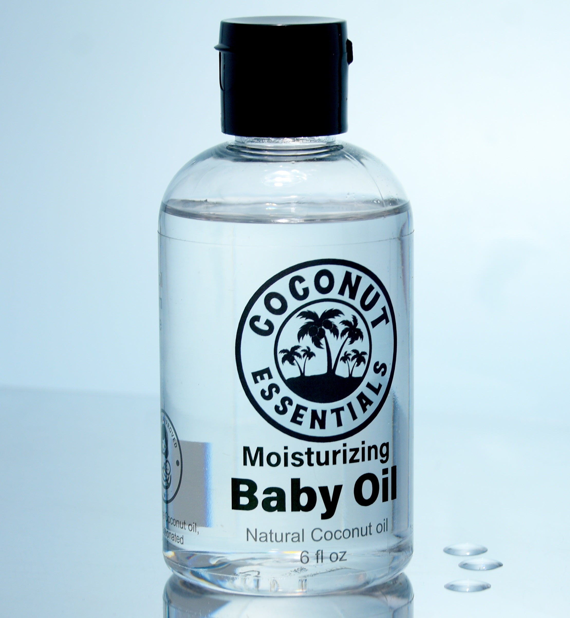 Natural Baby Oil for Infants, Liquid Coconut Oil Moisturizer - No Mineral Oil, Baby Massage Oil with MCT | Sensitive Skin, Eczema & Dry Skin Relief | Fragrance Free - Coconut Essentials (6 oz)