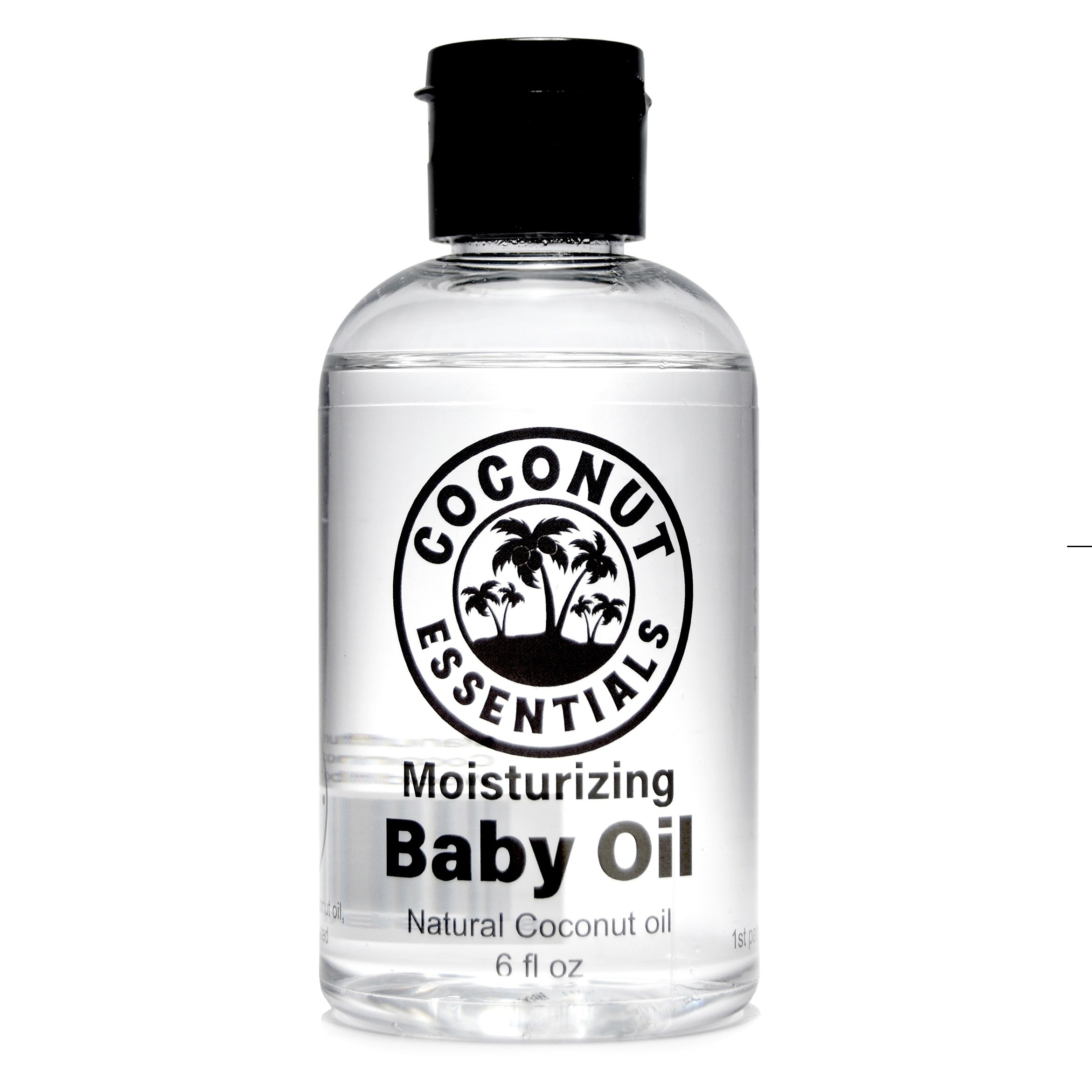 Natural Baby Oil for Infants, Liquid Coconut Oil Moisturizer - No Mineral Oil, Baby Massage Oil with MCT | Sensitive Skin, Eczema & Dry Skin Relief | Fragrance Free - Coconut Essentials (6 oz)