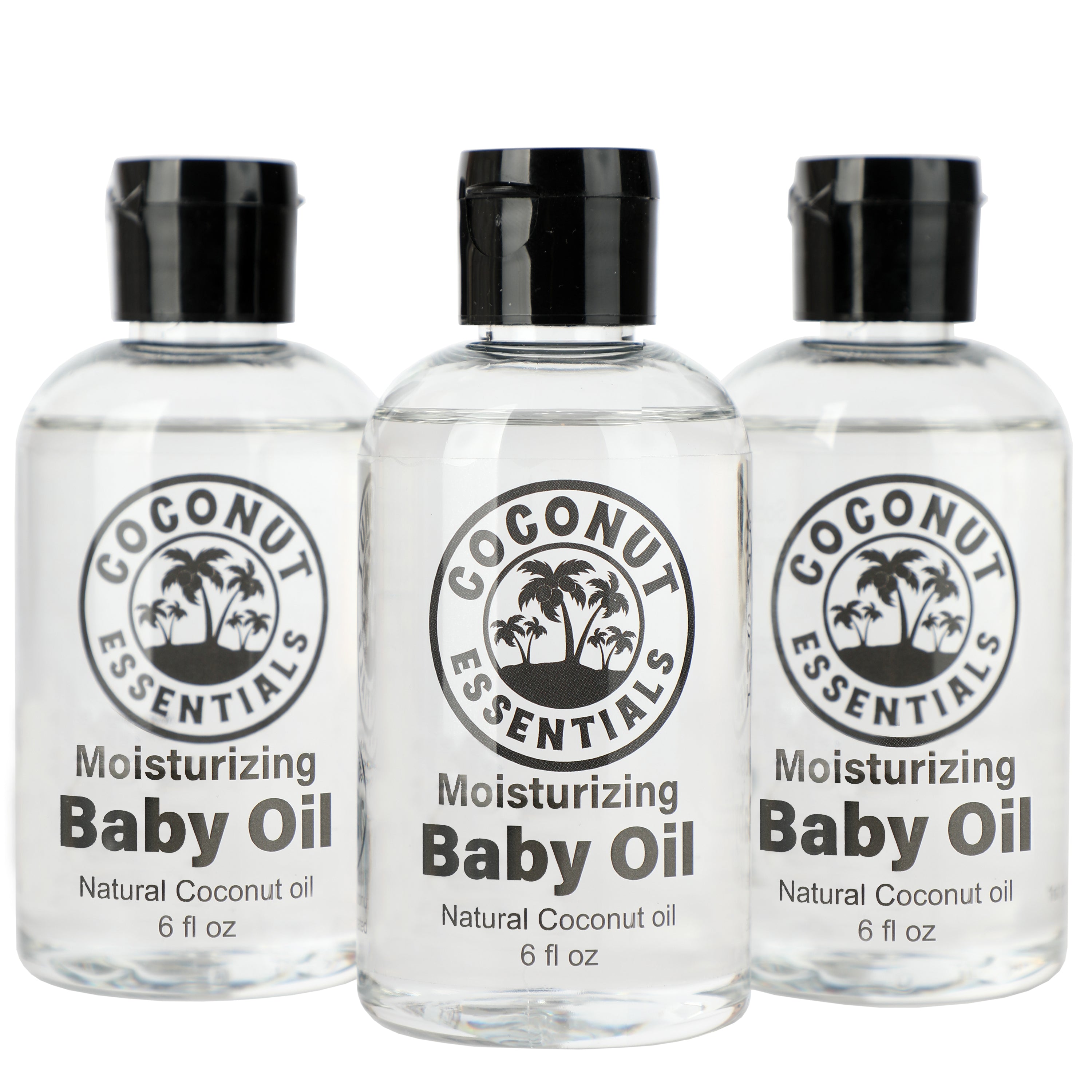 Natural Baby Oil for Infants, Liquid Coconut Oil Moisturizer - No Mineral Oil, Baby Massage Oil with MCT | Sensitive Skin, Eczema & Dry Skin Relief | Fragrance Free - Coconut Essentials (6 oz)