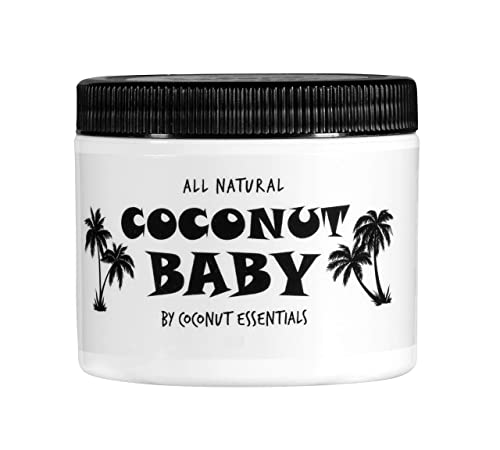 COCONUT BABY Oil for Hair and Skin - All Natrual Moisturizer - Massage, Sensitive Skin, with Sunflower and Grapseed oils –